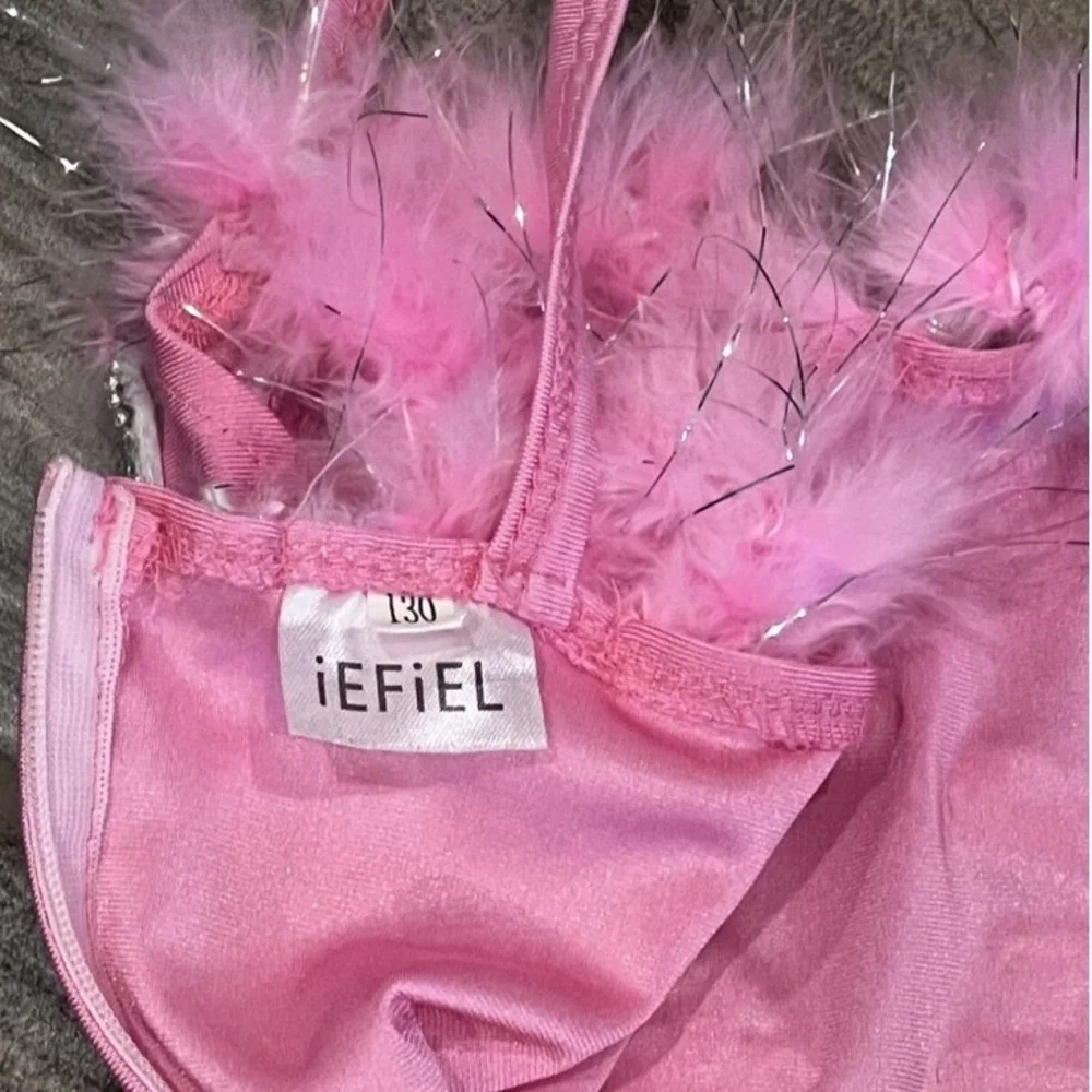 Pink Ballet Dress Costume Feather Sequin‎ Dance Tutu Dress